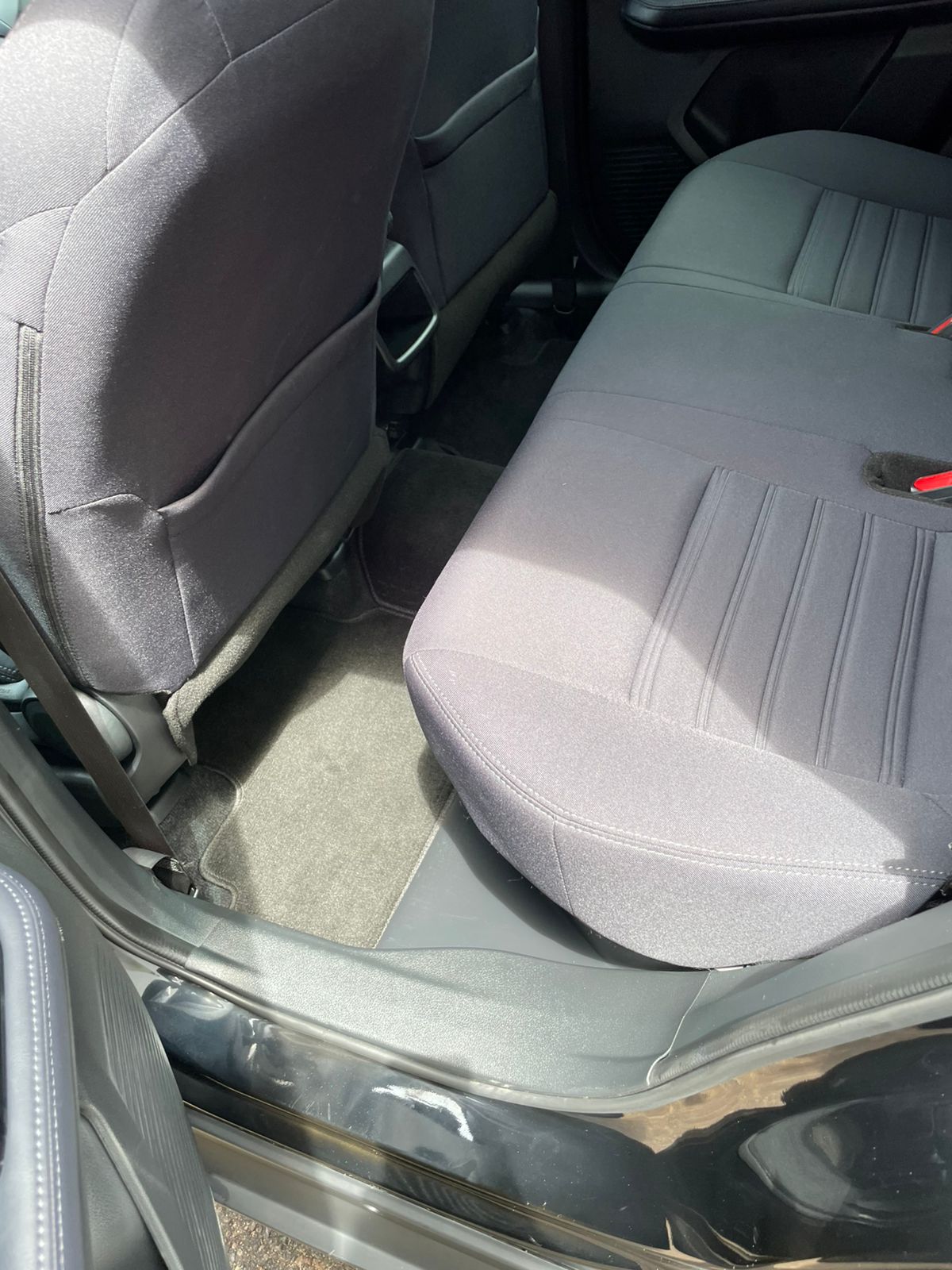 Car rear floor and mats — after cleaning