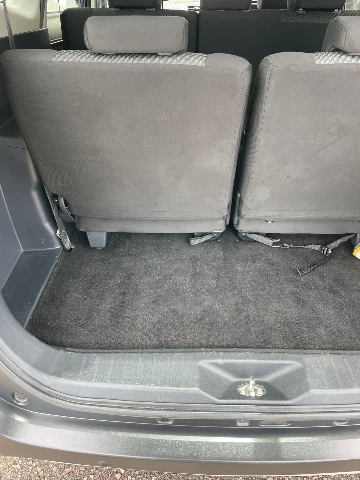 Car cargo area carpet — after cleaning